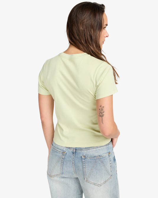 RVCA Women's Diviner Short Sleeve T-Shirt Lint EVJZT00161-TGQ0