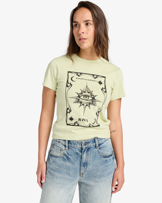 RVCA Women's Diviner Short Sleeve T-Shirt Lint EVJZT00161-TGQ0