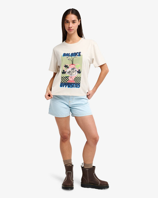 RVCA Women's Twin Tulips Easy T-shirt Ceramic EVJZT00167-CER