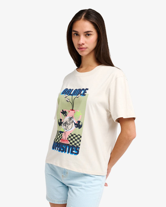 RVCA Women's Twin Tulips Easy T-shirt Ceramic EVJZT00167-CER