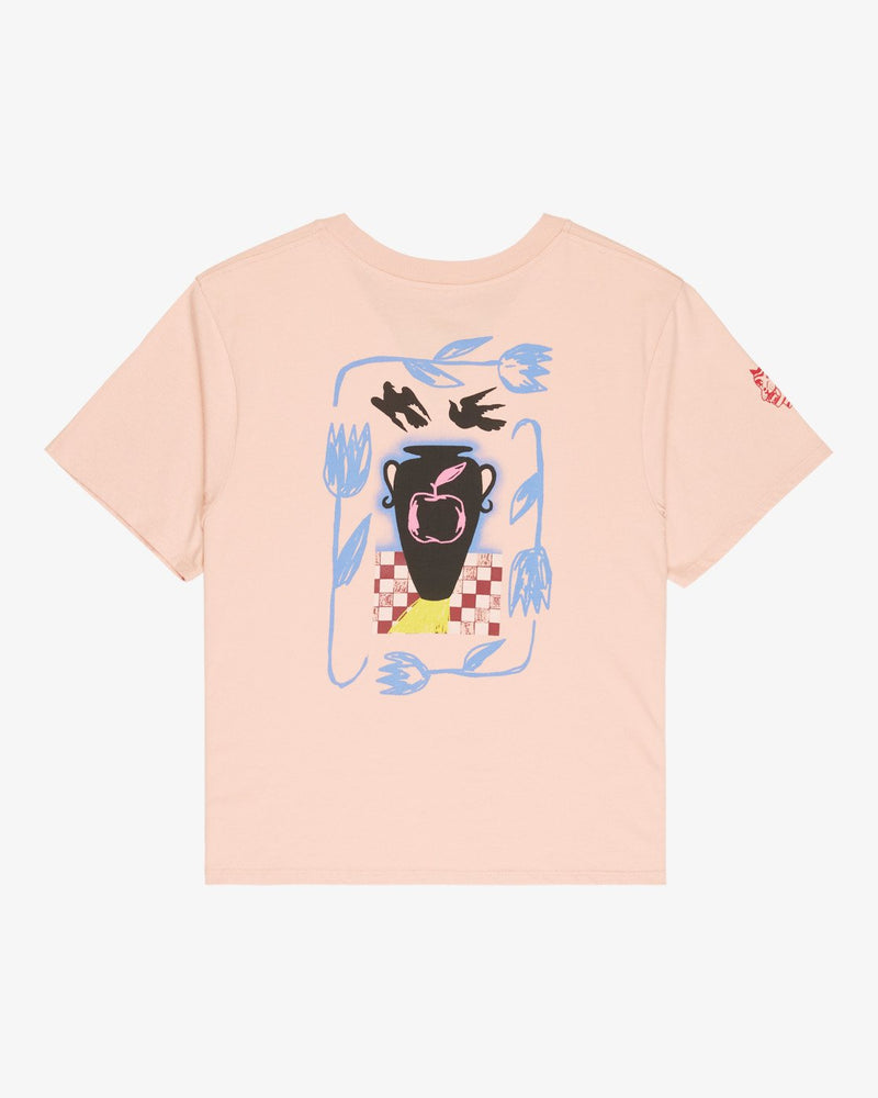 Load image into Gallery viewer, RVCA Women's Love Birds Easy T-shirt Dusty Pink EVJZT00168-MFW0

