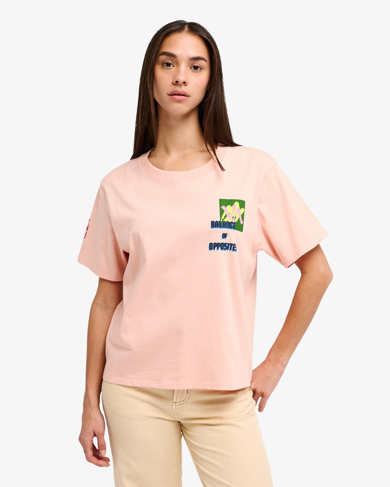 Load image into Gallery viewer, RVCA Women's Love Birds Easy T-shirt Dusty Pink EVJZT00168-MFW0
