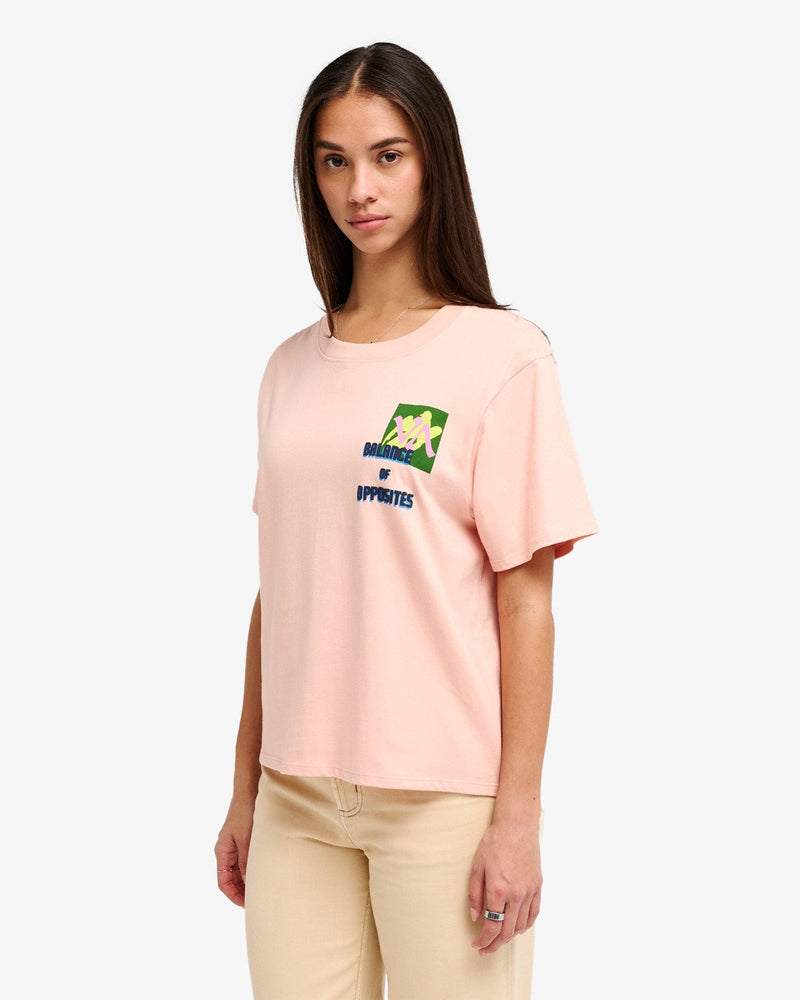 Load image into Gallery viewer, RVCA Women's Love Birds Easy T-shirt Dusty Pink EVJZT00168-MFW0
