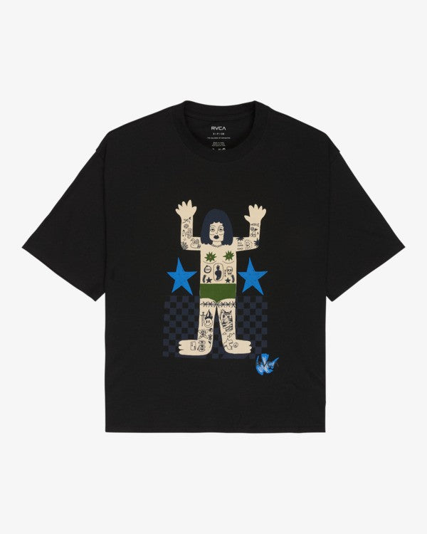 Load image into Gallery viewer, RVCA Women's Antonia Figueiredo Bohnomme Oversized T-Shirt Black EVJZT00169-KVC0

