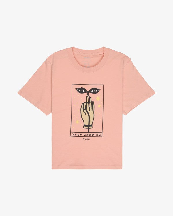 Load image into Gallery viewer, RVCA Women's Keep Growing T-Shirt Dusty Pink EVJZT00175-MFW0
