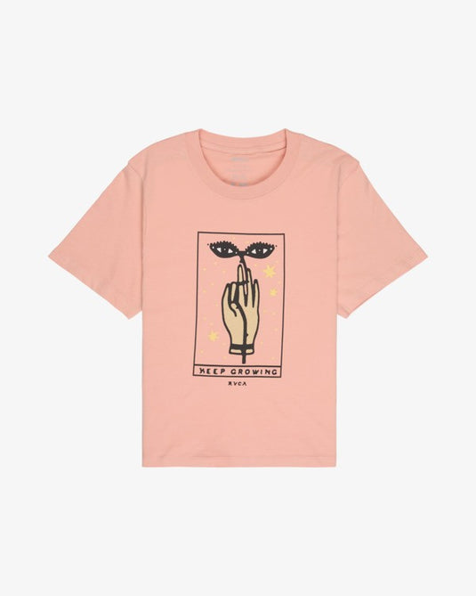 RVCA Women's Keep Growing T-Shirt Dusty Pink EVJZT00175-MFW0