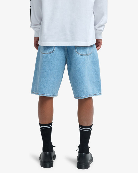 RVCA Men's Skate Denim Shorts Bleach Wash EVYDS03000-BEJW
