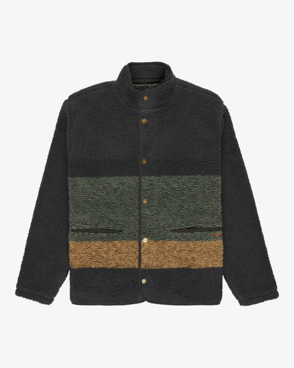 Load image into Gallery viewer, RVCA Westwood Snap Fleece Jacket Moody Blue EVYFT00108-MDY
