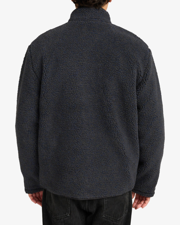 Load image into Gallery viewer, RVCA Westwood Snap Fleece Jacket Moody Blue EVYFT00108-MDY
