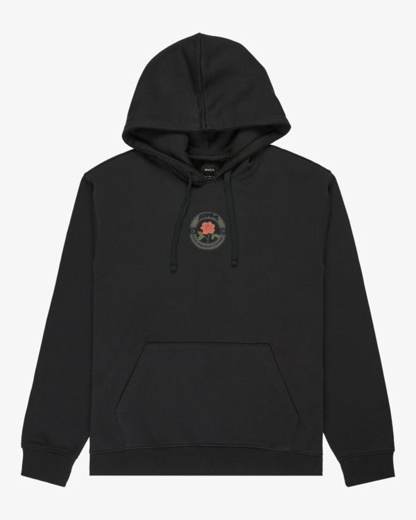 Load image into Gallery viewer, RVCA Men&#39;s Roses Poster Hoodie Black EVYSF00135-BLK
