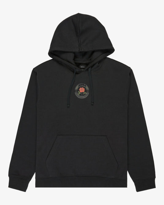 RVCA Men's Roses Poster Hoodie Black EVYSF00135-BLK