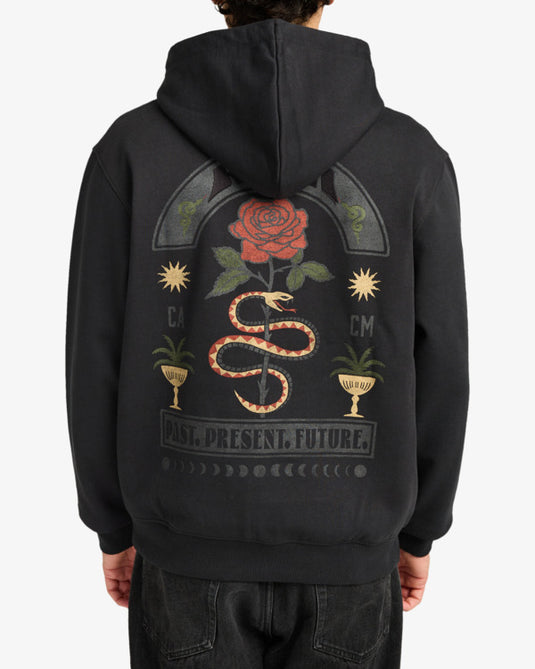 RVCA Men's Roses Poster Hoodie Black EVYSF00135-BLK