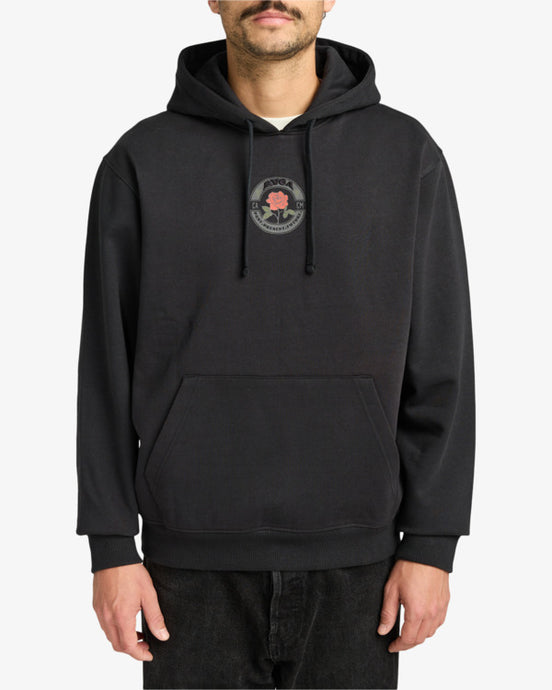 RVCA Men's Roses Poster Hoodie Black EVYSF00135-BLK