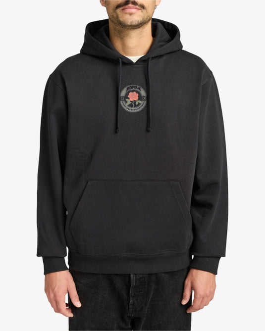 RVCA Men's Roses Poster Hoodie Black EVYSF00135-BLK
