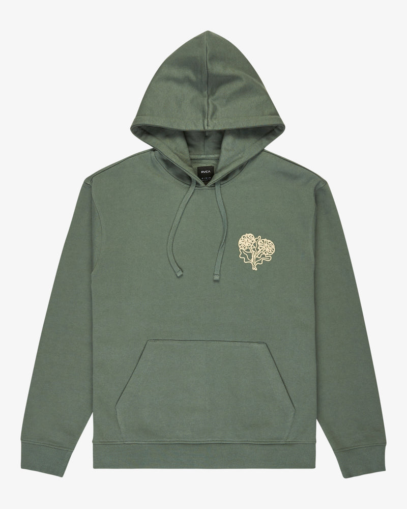 Load image into Gallery viewer, RVCA Men&#39;s Flower Balance Hoodie Balsam Green EVYSF00139-GNB0
