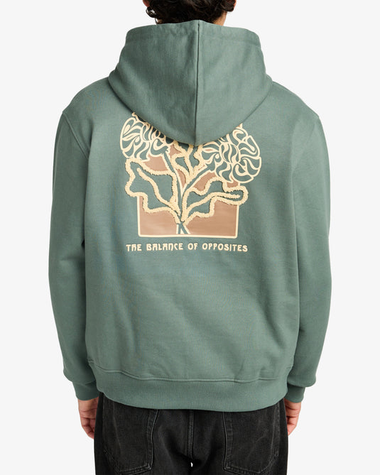 RVCA Men's Flower Balance Hoodie Balsam Green EVYSF00139-GNB0
