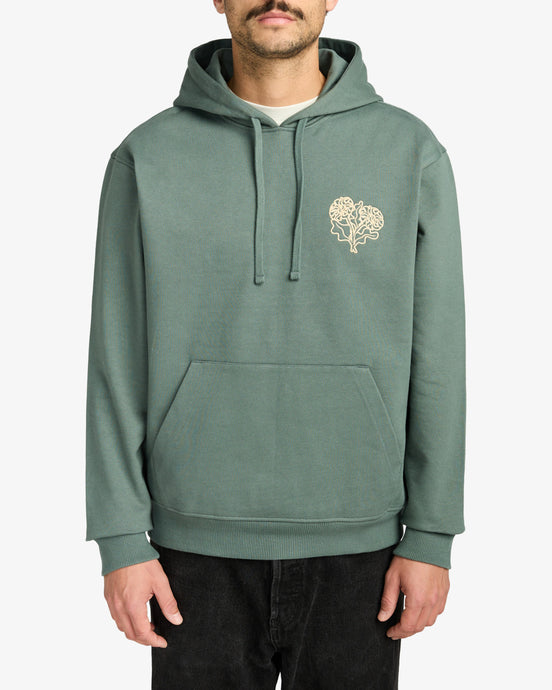 RVCA Men's Flower Balance Hoodie Balsam Green EVYSF00139-GNB0