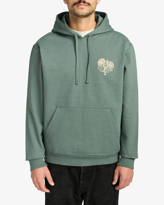 RVCA Men's Flower Balance Hoodie Balsam Green EVYSF00139-GNB0