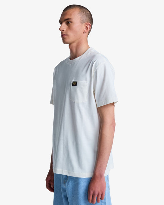 RVCA Men's Americana Pocket Short Sleeve T-Shirt Antique White EVYZT00127-ANW