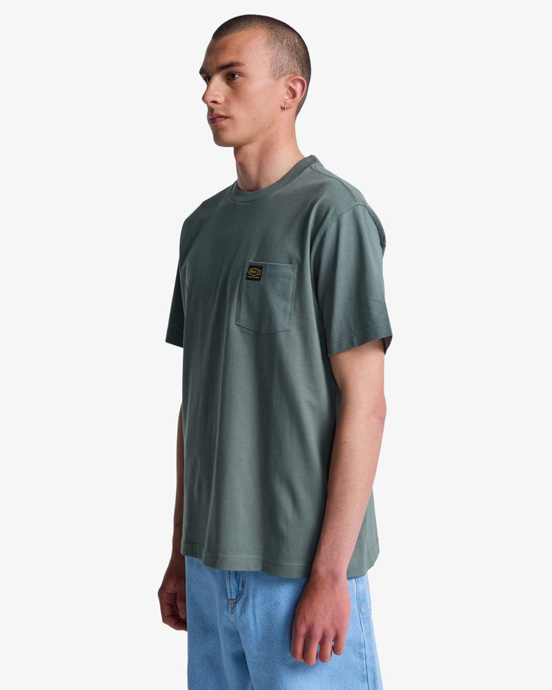 Load image into Gallery viewer, RVCA Men's Americana Pocket Short Sleeve T-Shirt Sage Leaf EVYZT00127-SLE
