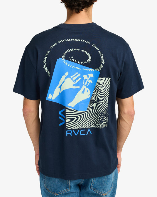 RVCA Men's Prmtvo Light Dose Short Sleeves T-Shirt Navy EVYZT00239-NVY
