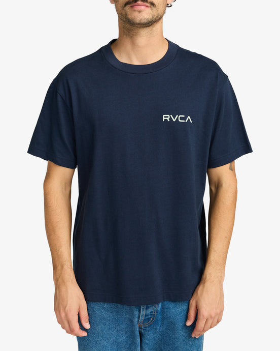 RVCA Men's Prmtvo Light Dose Short Sleeves T-Shirt Navy EVYZT00239-NVY