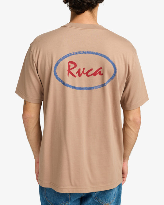 RVCA Men's Logo Short Sleeves T-Shirt Sonora Brown EVYZT00244_CME0