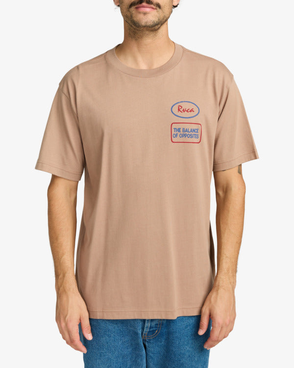 Load image into Gallery viewer, RVCA Men&#39;s Logo Short Sleeves T-Shirt Sonora Brown EVYZT00244_CME0
