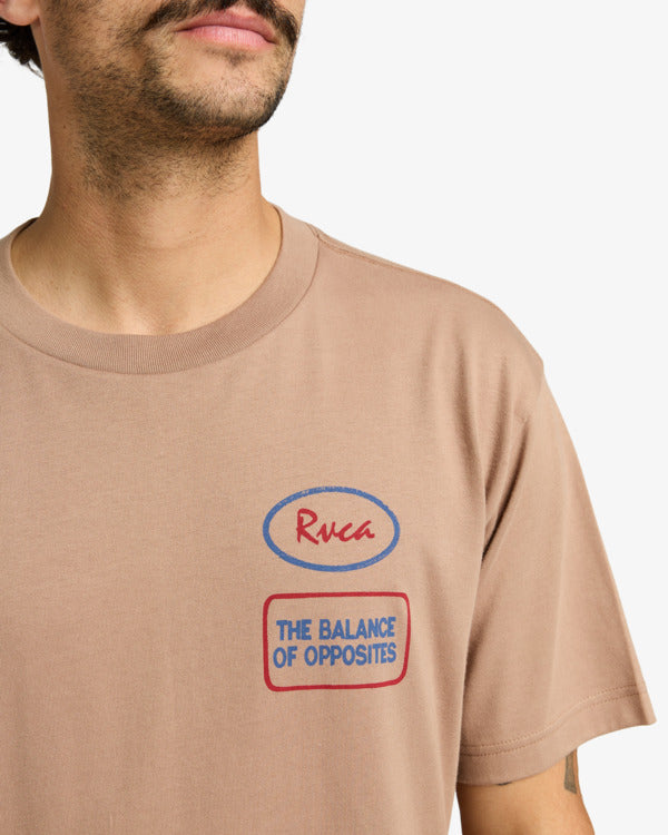 Load image into Gallery viewer, RVCA Men&#39;s Logo Short Sleeves T-Shirt Sonora Brown EVYZT00244_CME0
