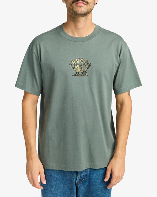 RVCA Men's United Short Sleeves T-Shirt Blasmam Green EVYZT00248-GNY0