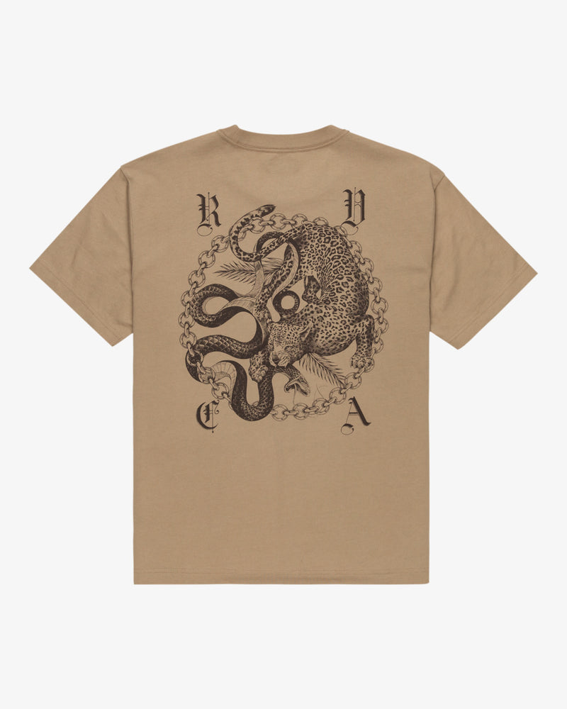 Load image into Gallery viewer, RVCA Men&#39;s Benj Battle T-Shirt Coyote EVYZT00254_TMT0
