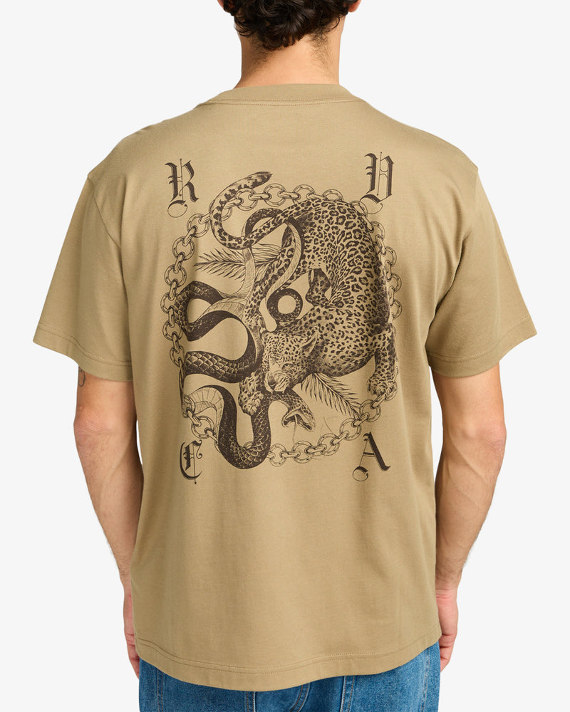 Load image into Gallery viewer, RVCA Men&#39;s Benj Battle T-Shirt Coyote EVYZT00254_TMT0

