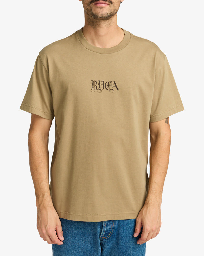 Load image into Gallery viewer, RVCA Men&#39;s Benj Battle T-Shirt Coyote EVYZT00254_TMT0
