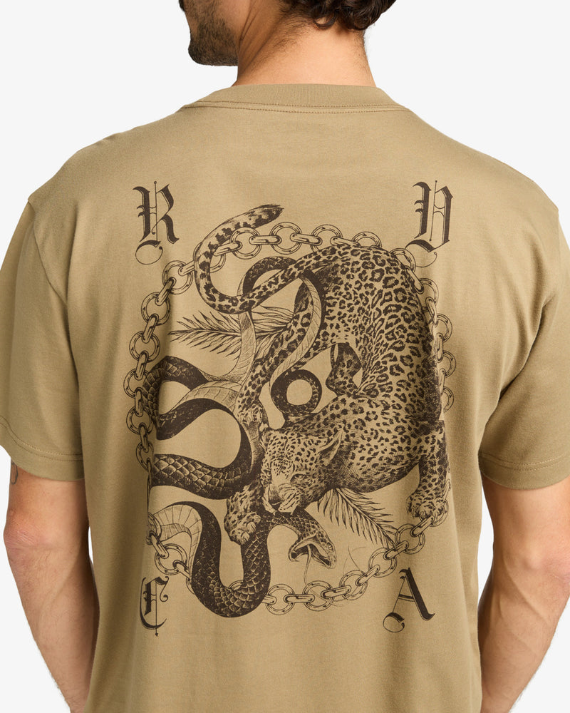 Load image into Gallery viewer, RVCA Men&#39;s Benj Battle T-Shirt Coyote EVYZT00254_TMT0
