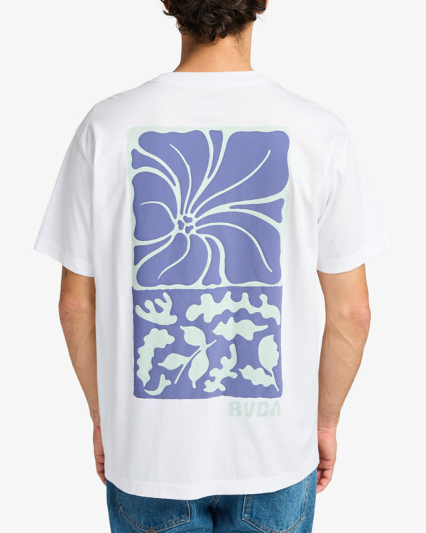 Load image into Gallery viewer, RVCA Men&#39;s Hibiscus Stamp Short Sleeves T-Shirt White EVYZT00255_WHT
