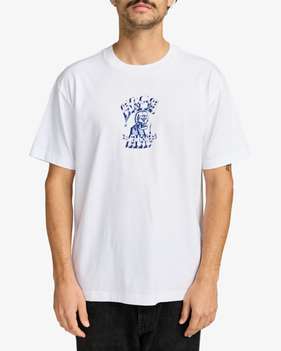 RVCA Men's Barba Skull Short Sleeve T-Shirt White EVYZT00259-WHT