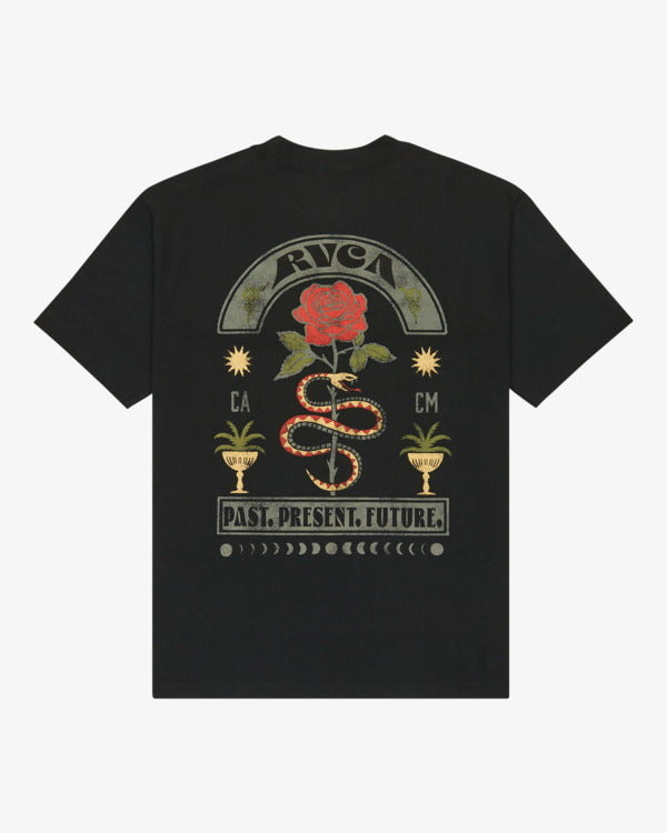 Load image into Gallery viewer, RVCA Men's Roses Poster T-Shirt Black EVYZT00281-BLK
