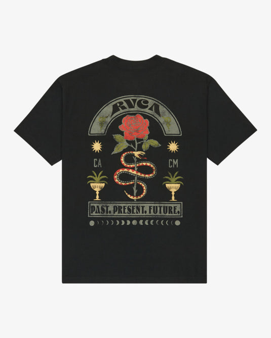 RVCA Men's Roses Poster T-Shirt Black EVYZT00281-BLK