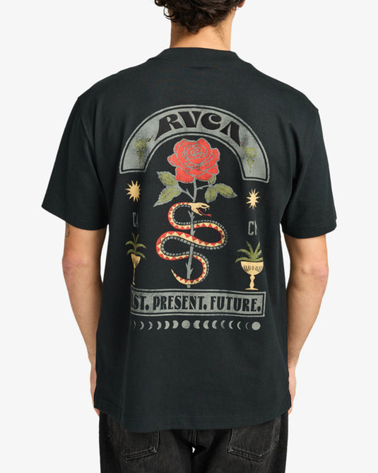 RVCA Men's Roses Poster T-Shirt Black EVYZT00281-BLK