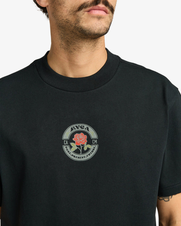 Load image into Gallery viewer, RVCA Men's Roses Poster T-Shirt Black EVYZT00281-BLK
