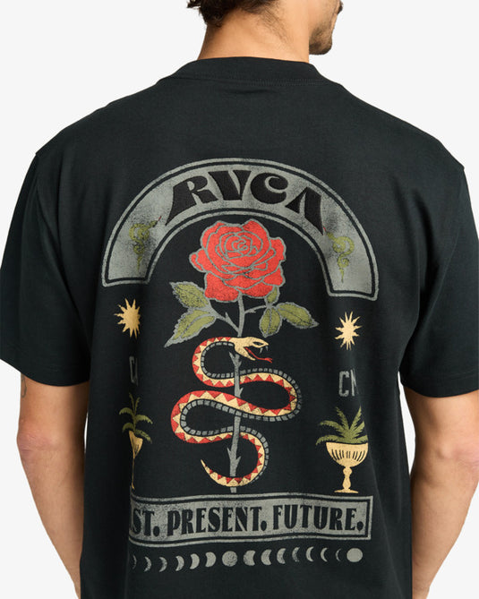 RVCA Men's Roses Poster T-Shirt Black EVYZT00281-BLK