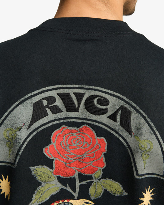 RVCA Men's Roses Poster T-Shirt Black EVYZT00281-BLK