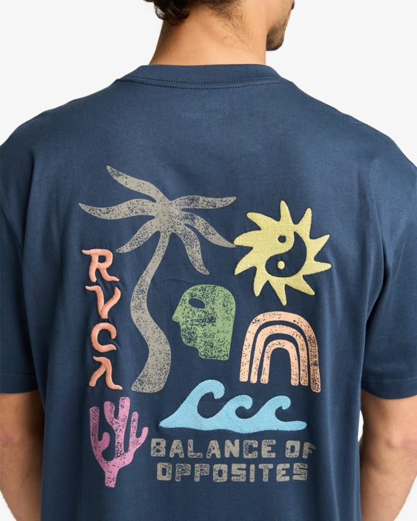 Load image into Gallery viewer, RVCA Men&#39;s Deep Think T-Shirt Moody Blue EVYZT00288-MDY
