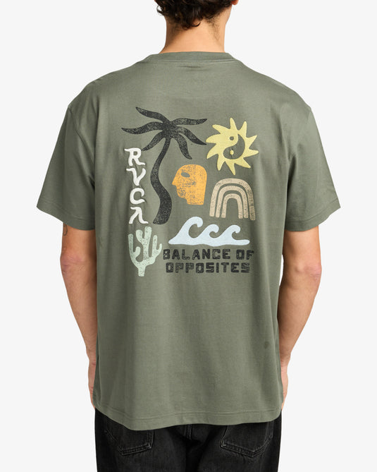 RVCA Men's Deep Think T-Shirt Sage Leaf EVYZT00288-SLE