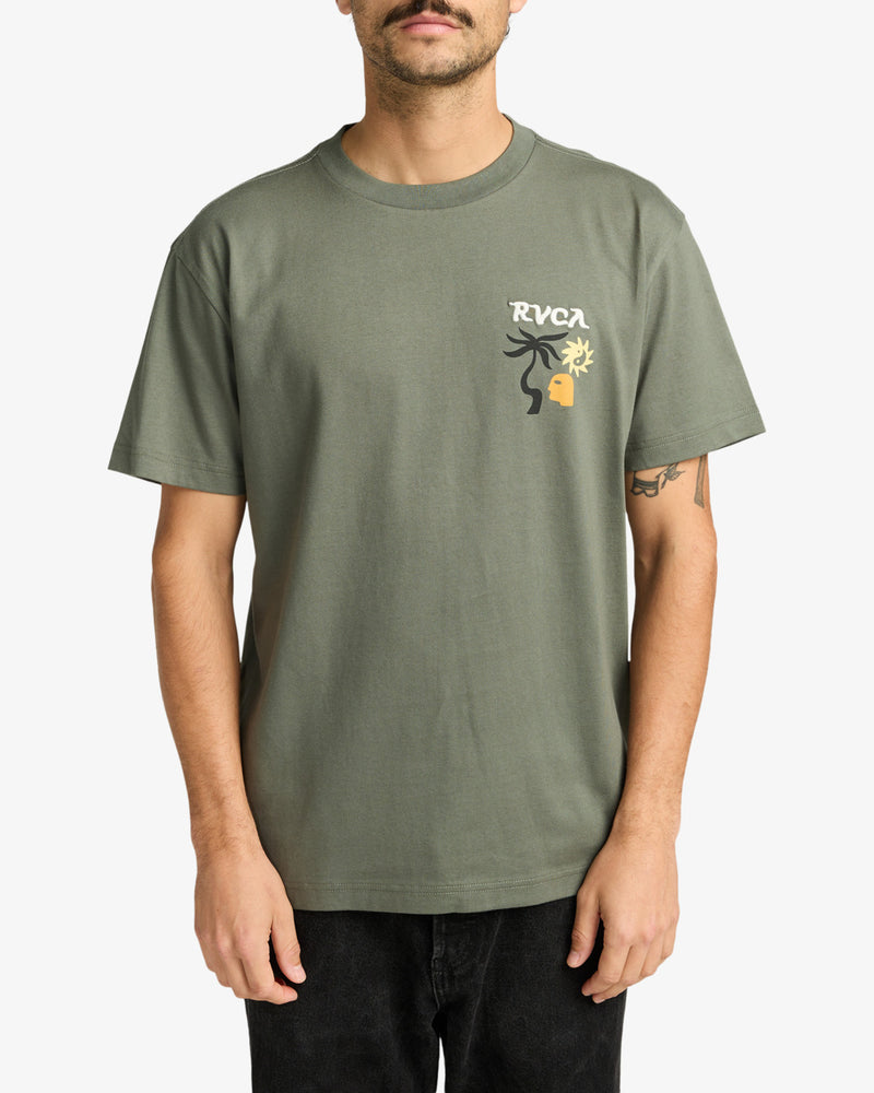Load image into Gallery viewer, RVCA Men&#39;s Deep Think T-Shirt Sage Leaf EVYZT00288-SLE
