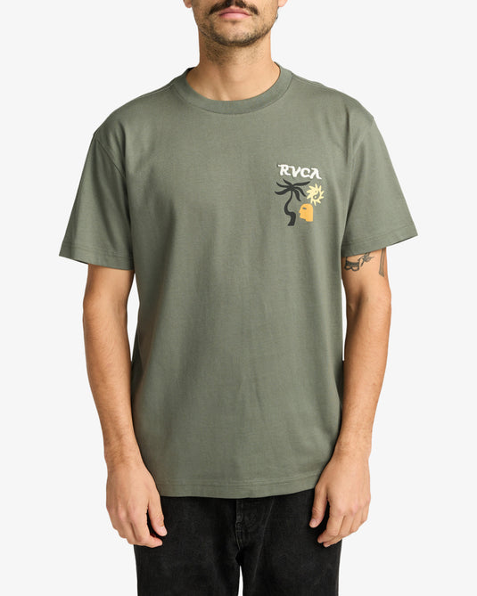 RVCA Men's Deep Think T-Shirt Sage Leaf EVYZT00288-SLE