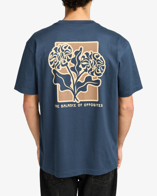 RVCA Men's Flower Balance Moody Blue EVYZT00290 -MDY
