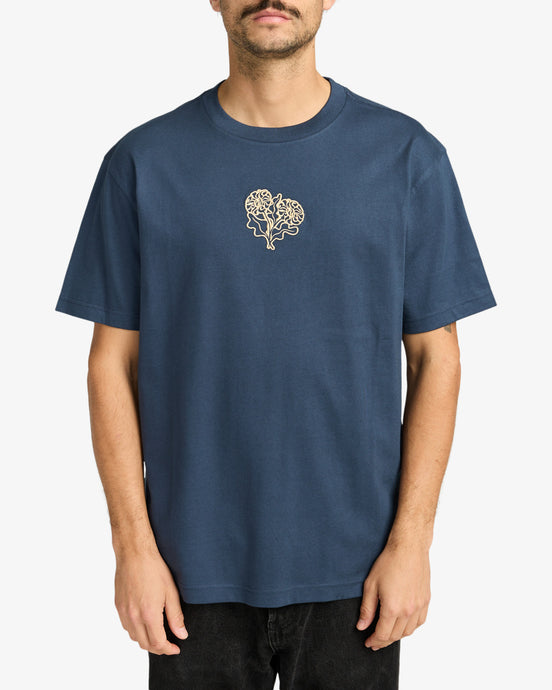RVCA Men's Flower Balance Moody Blue EVYZT00290 -MDY