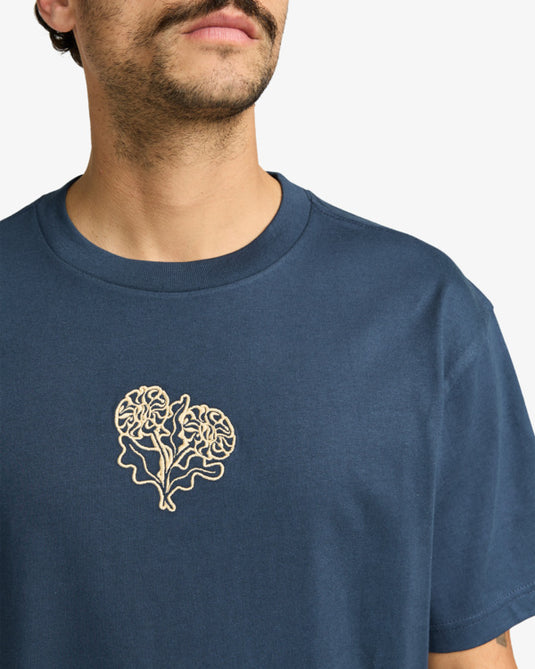 RVCA Men's Flower Balance Moody Blue EVYZT00290 -MDY