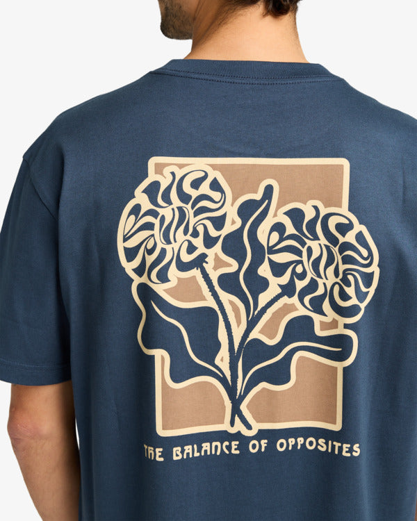 Load image into Gallery viewer, RVCA Men&#39;s Flower Balance Moody Blue EVYZT00290 -MDY
